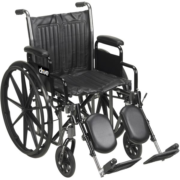 Silver Sport 2 Wheelchair - Detachable Desk Arm and Elevating Leg Rests 18 Inch - Click Image to Close
